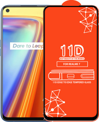 Roxel Edge To Edge Tempered Glass for Realme 7(Pack of 1)