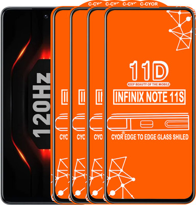 CYOR Edge To Edge Tempered Glass for INFINIX NOTE 11S(Pack of 4)