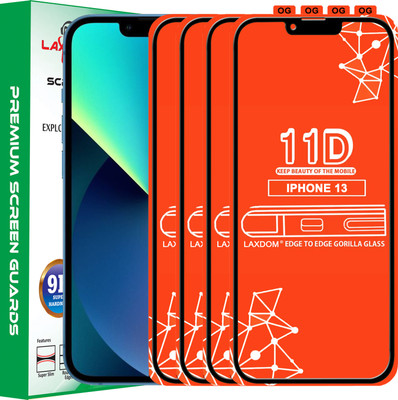 Laxdom Edge To Edge Tempered Glass for APPLE IPHONE 13(Pack of 4)