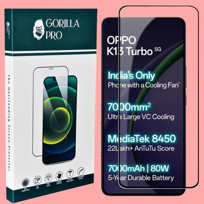 GORILLA PRO Edge To Edge Tempered Glass for OPPO K13 Turbo 5G(Pack of 1)