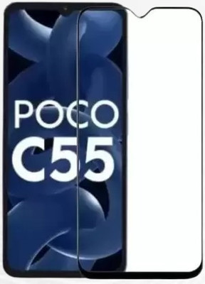vmt stock Edge To Edge Tempered Glass for POCO C55 5G(Pack of 1)
