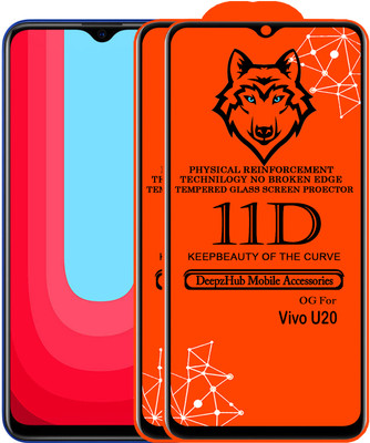 DeepzHub Edge To Edge Tempered Glass for Vivo U20(Pack of 2)