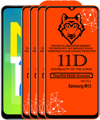 CRodible Edge To Edge Tempered Glass for Samsung Galaxy M12(Pack of 4)