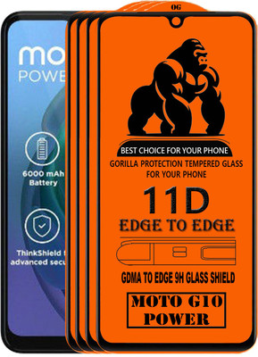 GDMA Edge To Edge Tempered Glass for MOTO G10 POWER(Pack of 4)