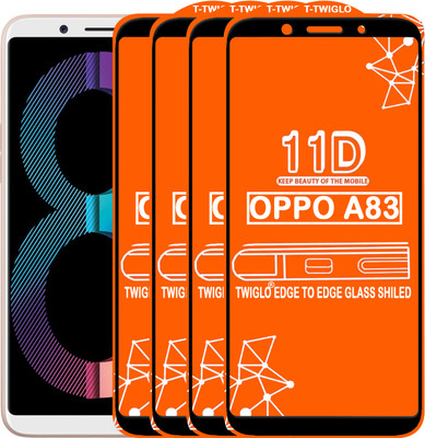 TWIGLO Edge To Edge Tempered Glass for Oppo A83(Pack of 4)