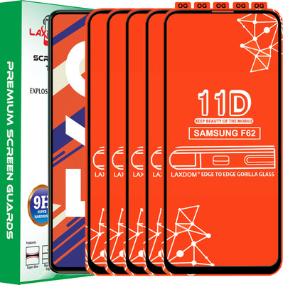 Laxdom Edge To Edge Tempered Glass for SAMSUNG GALAXY F62(Pack of 5)