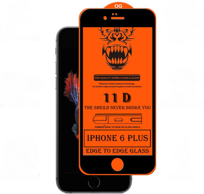 1DOLLAR Edge To Edge Tempered Glass for Apple iPhone 6 Plus -Full Screen Scratch Guard Glass With Easy Applicator Kit(Pack of 1)