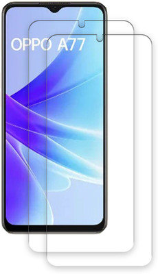 SOMTONE Edge To Edge Tempered Glass for Oppo A77 TEMPERED GUARD FRONTP2(Pack of 2)