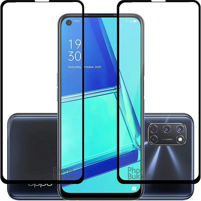 NIMMIKA ENTERPRISES Edge To Edge Tempered Glass for Oppo A52 D+ Tempered Glass(Pack of 2)