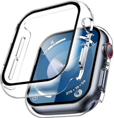 TSHIENTT Edge To Edge Tempered Glass for Apple Watch Series 11/10 46mm Tempered Glass Screen Protector Case, Full Coverage Iwatch Scratch-Resistant Shockproof Bumper Cover (Clear 46mm)(Pack of 1)