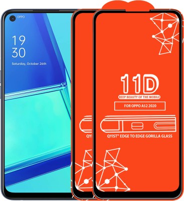Qyist Edge To Edge Tempered Glass for Oppo A52(Pack of 2)