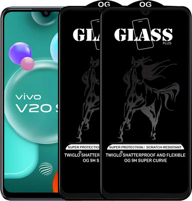 TWIGLO Edge To Edge Tempered Glass for VIVO V20SE(Pack of 2)