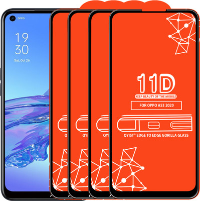 Qyist Edge To Edge Tempered Glass for Oppo A53 2020(Pack of 4)