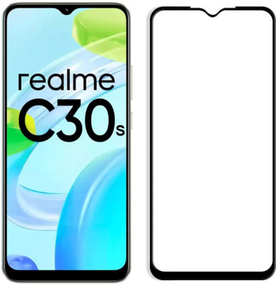 DMJHP Edge To Edge Tempered Glass for realme C30s(Pack of 1)