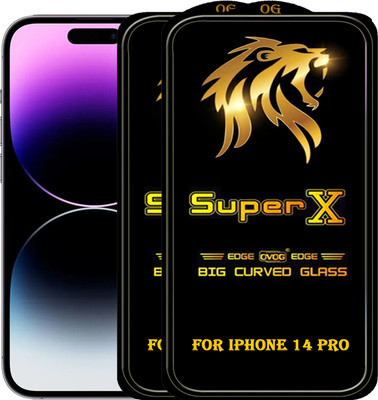 PFOAM Edge To Edge Tempered Glass for APPLE IPHONE 14 PRO(Pack of 2)