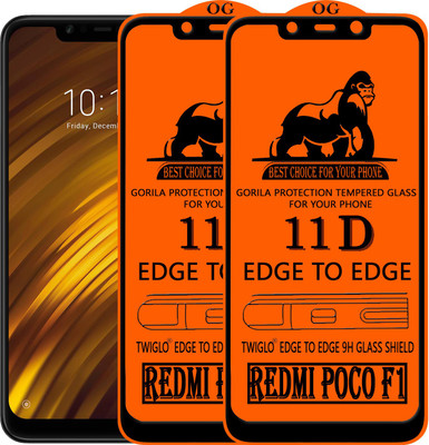 TWIGLO Edge To Edge Tempered Glass for POCO F1(Pack of 2)