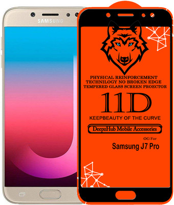 DeepzHub Edge To Edge Tempered Glass for Samsung Galaxy J7 Pro(Pack of 1)