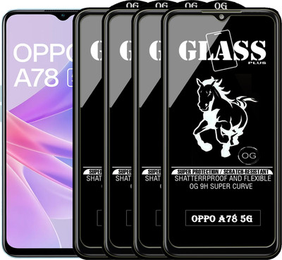 PFOAM Edge To Edge Tempered Glass for OPPO A78 5G(Pack of 4)