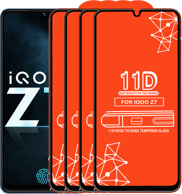 Qyist Edge To Edge Tempered Glass for Iqoo Z7(Pack of 4)
