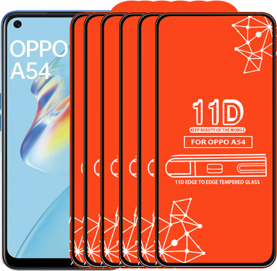 Roxel Edge To Edge Tempered Glass for Oppo A54(Pack of 6)