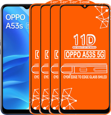 CYOR Edge To Edge Tempered Glass for OPPO A53S 5G(Pack of 4)