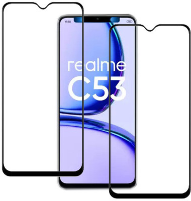 AARERED Edge To Edge Tempered Glass for realme C53, Realme C53(Pack of 2)