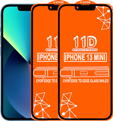 CYOR Edge To Edge Tempered Glass for IPHONE 13 MINI(Pack of 2)