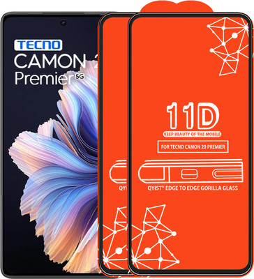 Qyist Edge To Edge Tempered Glass for TECNO CAMON 20 PREMIER(Pack of 2)