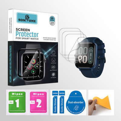 SOMTONE Edge To Edge Tempered Glass for crossbeats Ignite Grande 1.75 inch Smartwatch 4 PROTECTOR + 4 WIPES + 4 DUST REMOVAL STICKER + 1 WIPER(Pack of 4) SOMTONE Edge To Edge Tempered Glass for crossbeats Ignite Grande 1.75 inch Smartwatch 4 PROTECTOR + 4 WIPES + 4 DUST REMOVAL STICKER + 1 WIPER(Pack of 4)