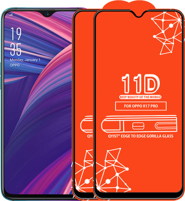 Qyist Edge To Edge Tempered Glass for Oppo R17 Pro(Pack of 2)