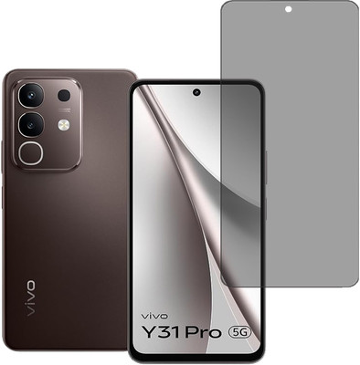 KARTRAY Edge To Edge Tempered Glass for Vivo Y31 Pro 5G, Privacy Tempered Glass(Pack of 1)