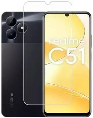 O2MG Edge To Edge Tempered Glass for realme C51(Pack of 1)