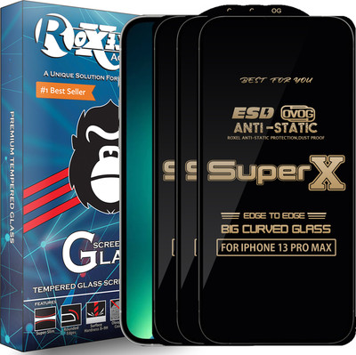 Roxel Edge To Edge Tempered Glass for IPHONE 13 PRO MAX(Pack of 3)