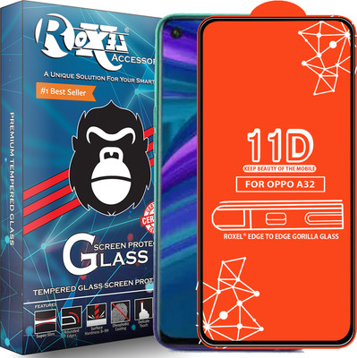 Roxel Edge To Edge Tempered Glass for Oppo A32(Pack of 1)