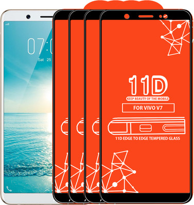 Roxel Edge To Edge Tempered Glass for VIVO V7 Plus(Pack of 4)