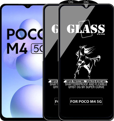 Qyist Edge To Edge Tempered Glass for POCO M4 5G(Pack of 2)
