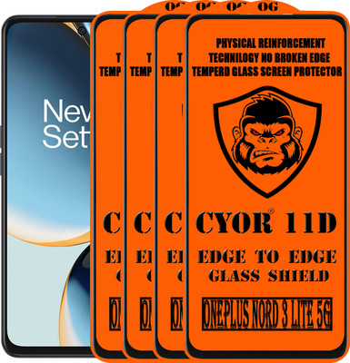 CYOR Edge To Edge Tempered Glass for ONEPLUS NORD CE 3 LITE 5G(Pack of 4)