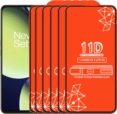 Roxel Edge To Edge Tempered Glass for Oneplus Nord Ce 3 Lite 5G(Pack of 6)