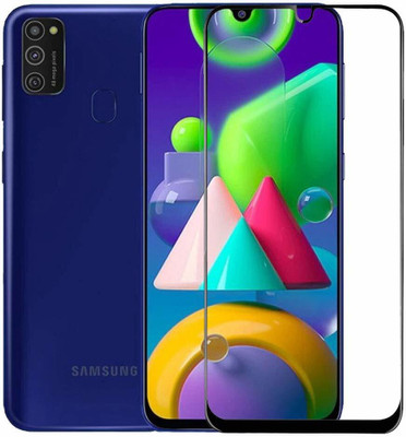 kmPPoWeR Edge To Edge Tempered Glass for Samsung Galaxy M21(Pack of 1)