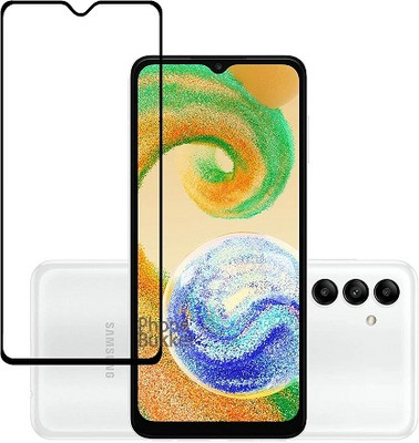 NIMMIKA ENTERPRISES Edge To Edge Tempered Glass for Samsung Galaxy A04s(Comprehensive protection | High-quality material | Multi-layered coating | Clear and smooth surface)(Pack of 1)