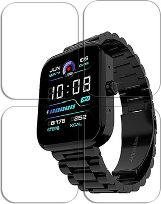 SOMTONE Edge To Edge Tempered Glass for Fire-Boltt Ninja Call Encore 1.83 inch SMARTWATCH SCREEN GUARD(Pack of 4)
