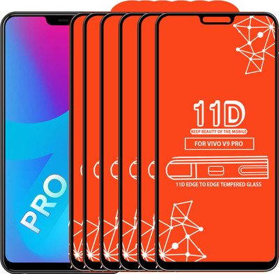 Roxel Edge To Edge Tempered Glass for Vivo V9 Pro(Pack of 6)