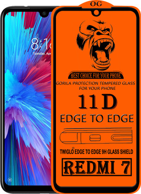 TWIGLO Edge To Edge Tempered Glass for REDMI 7(Pack of 1)