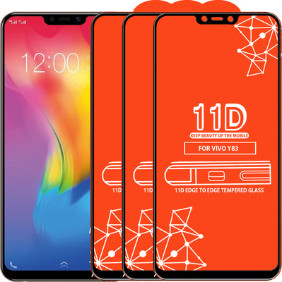 Qyist Edge To Edge Tempered Glass for Vivo Y83(Pack of 3)