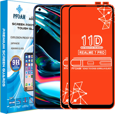 PFOAM Edge To Edge Tempered Glass for REALME 7 PRO(Pack of 2)