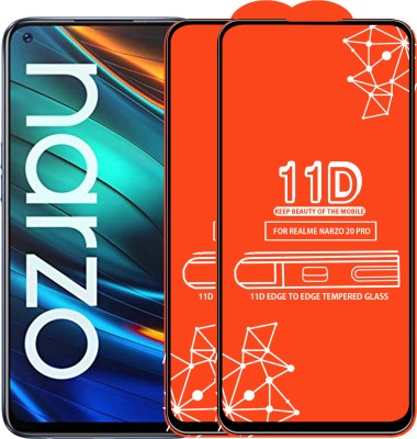 Qyist Edge To Edge Tempered Glass for Realme Narzo 20 Pro(Pack of 2)