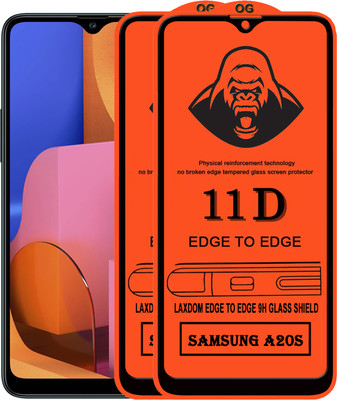 Laxdom Edge To Edge Tempered Glass for SAMSUNG GALAXY A20S(Pack of 2)