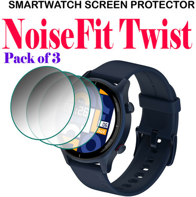 hirdesh Edge To Edge Tempered Glass for NoiseFit Twist(Pack of 3)