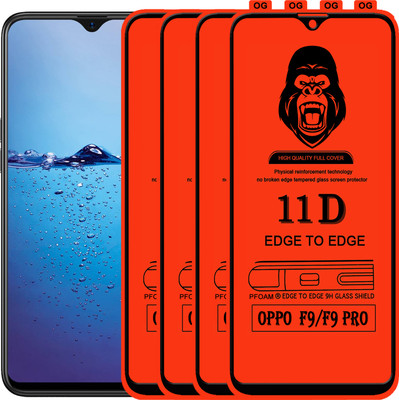 Rofix star Edge To Edge Tempered Glass for Oppo F9(Pack of 4)