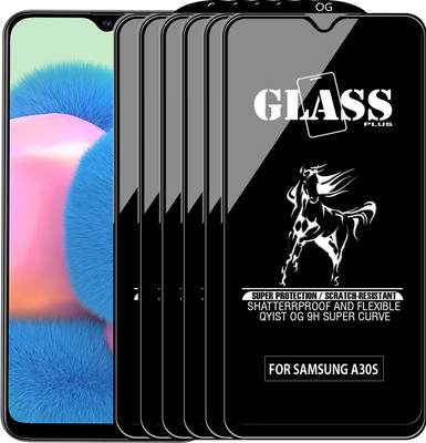 Qyist Edge To Edge Tempered Glass for SAMSUNG GALAXY A30S(Pack of 6)